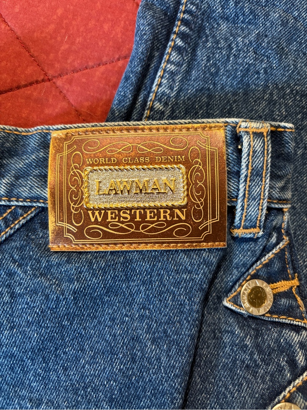 Vintage Lawman Blue Denim High-Rise Jeans - Picture 2 of 9